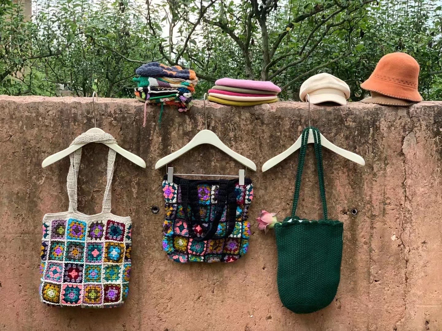 Hand Crocheted Tote Bag