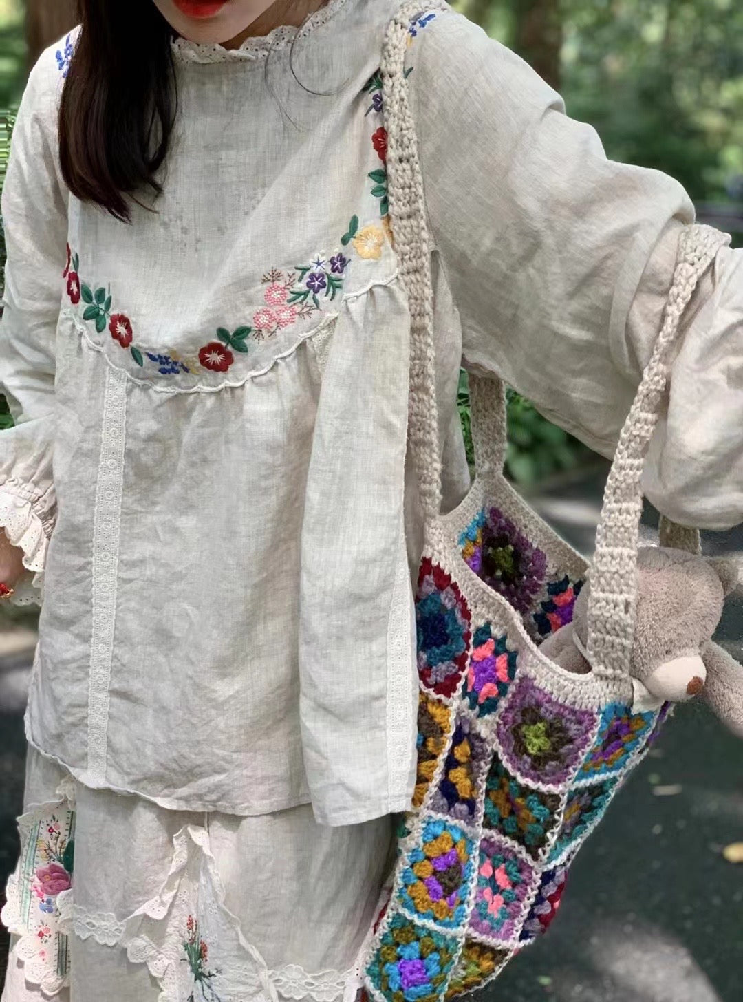 Hand Crocheted Tote Bag