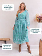 Isla Georgette Dress - Green Floral