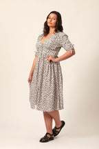 Jo - Midi Button Front Dress - Multi