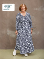 Joanna Bias Cut Dress - Monochrome Floral