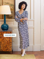 Joanna Bias Cut Dress - Monochrome Floral