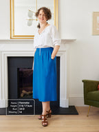 Julie Pocket Front Linen Skirt