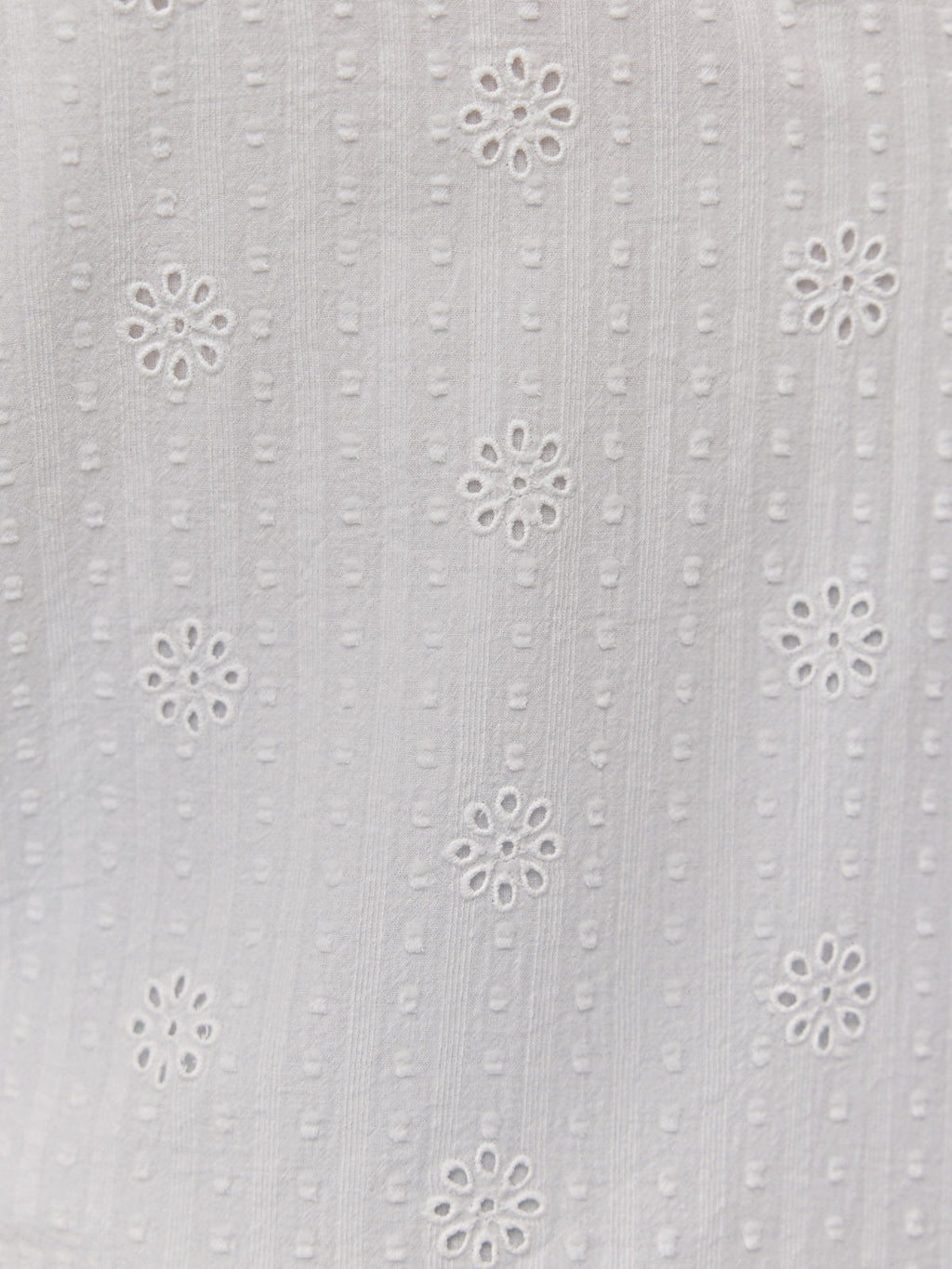 Kari Broderie Short Sleeve Shirt - White