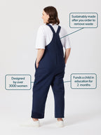 Kathleen - Relaxed Dungaree - Navy