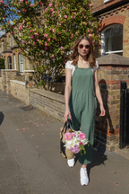 Kathleen - Relaxed Dungaree - Sage