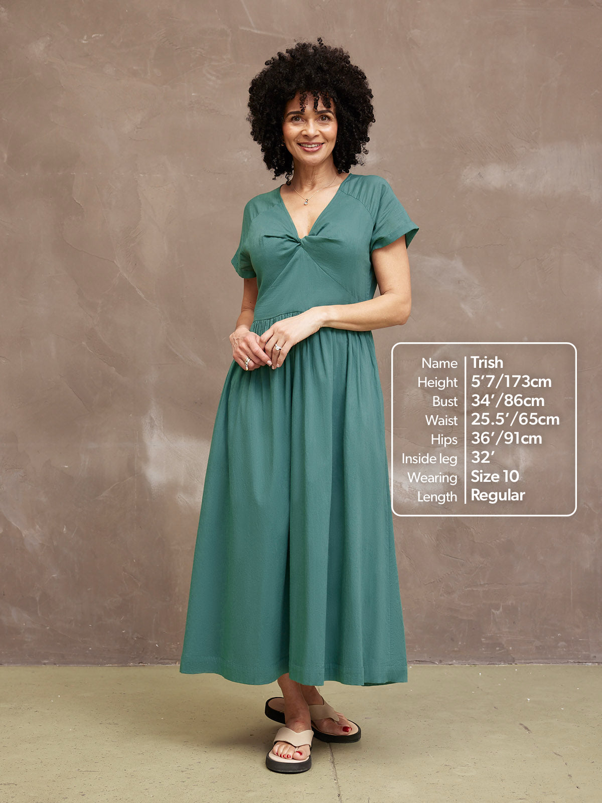 Claudia Green Knot Dress