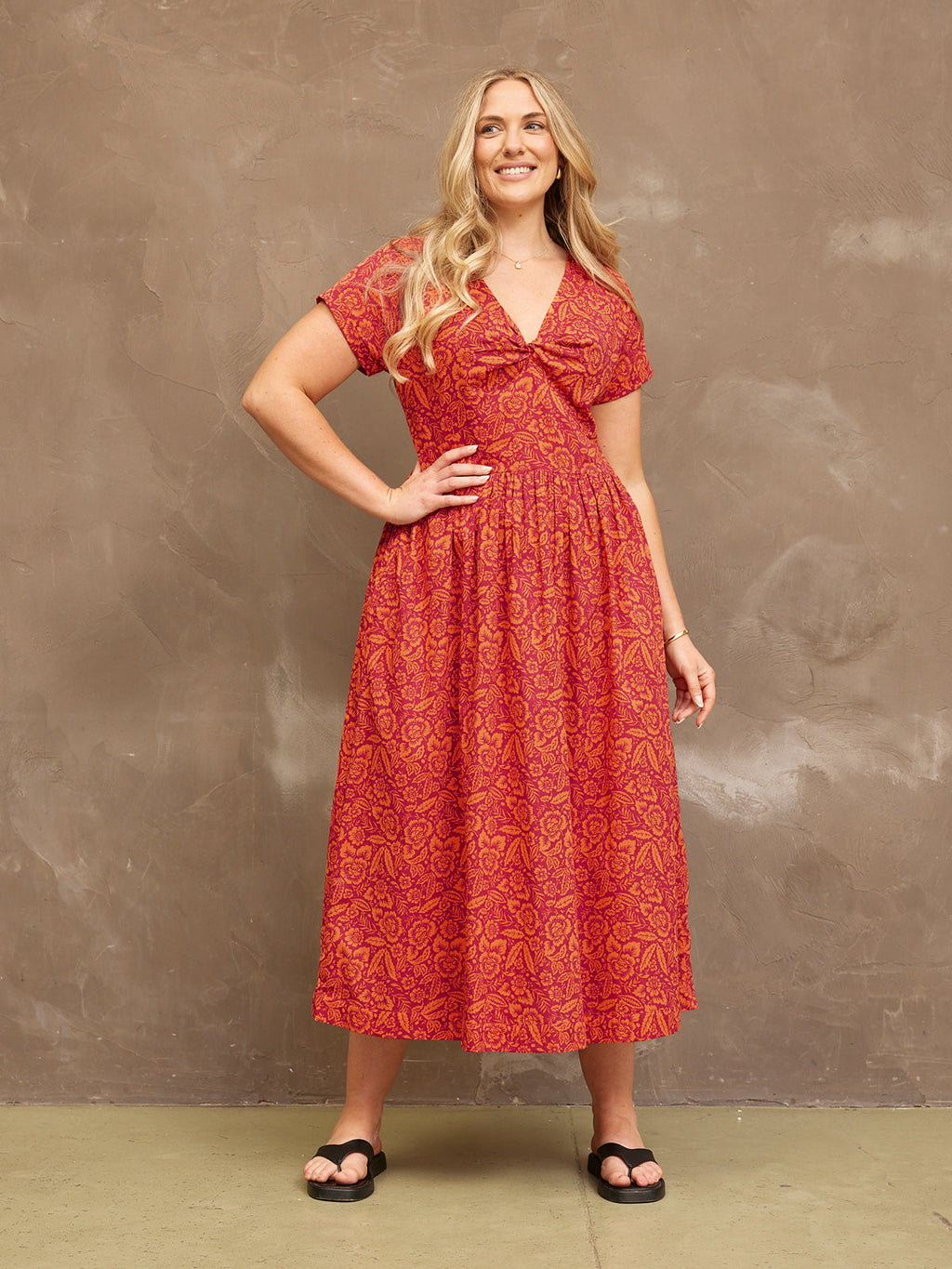 Claudia Floral Knot Dress