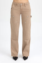 Cairo Low Rise Slim Wide Jeans