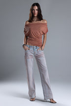 Scarlett Low Rise Slim Wide Jeans