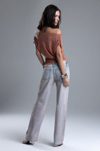 Scarlett Low Rise Slim Wide Jeans
