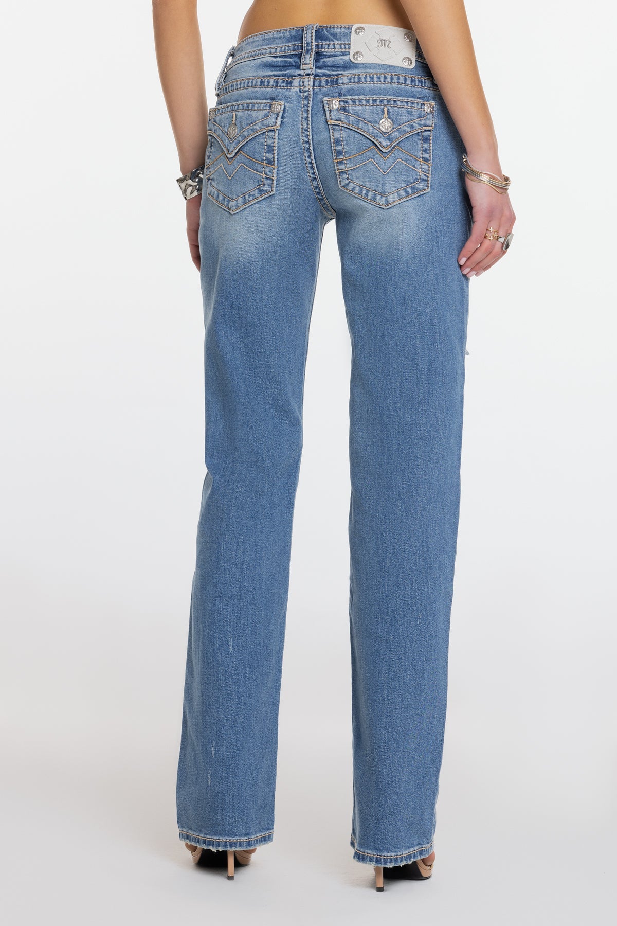 Mina M Low Rise Slim Wide