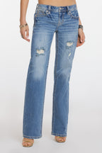 Mina M Low Rise Slim Wide
