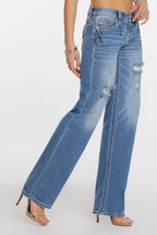Mina M Low Rise Slim Wide