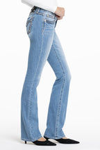 Cleo Stitched Low Rise Bootcut Jeans