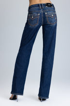 Giselle Double Waist Low Rise Slim Wide