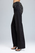 Sedona Border Stitched Low Rise Slim Wide
