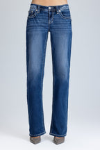 Malika Wing Cross Low Rise Slim Wide