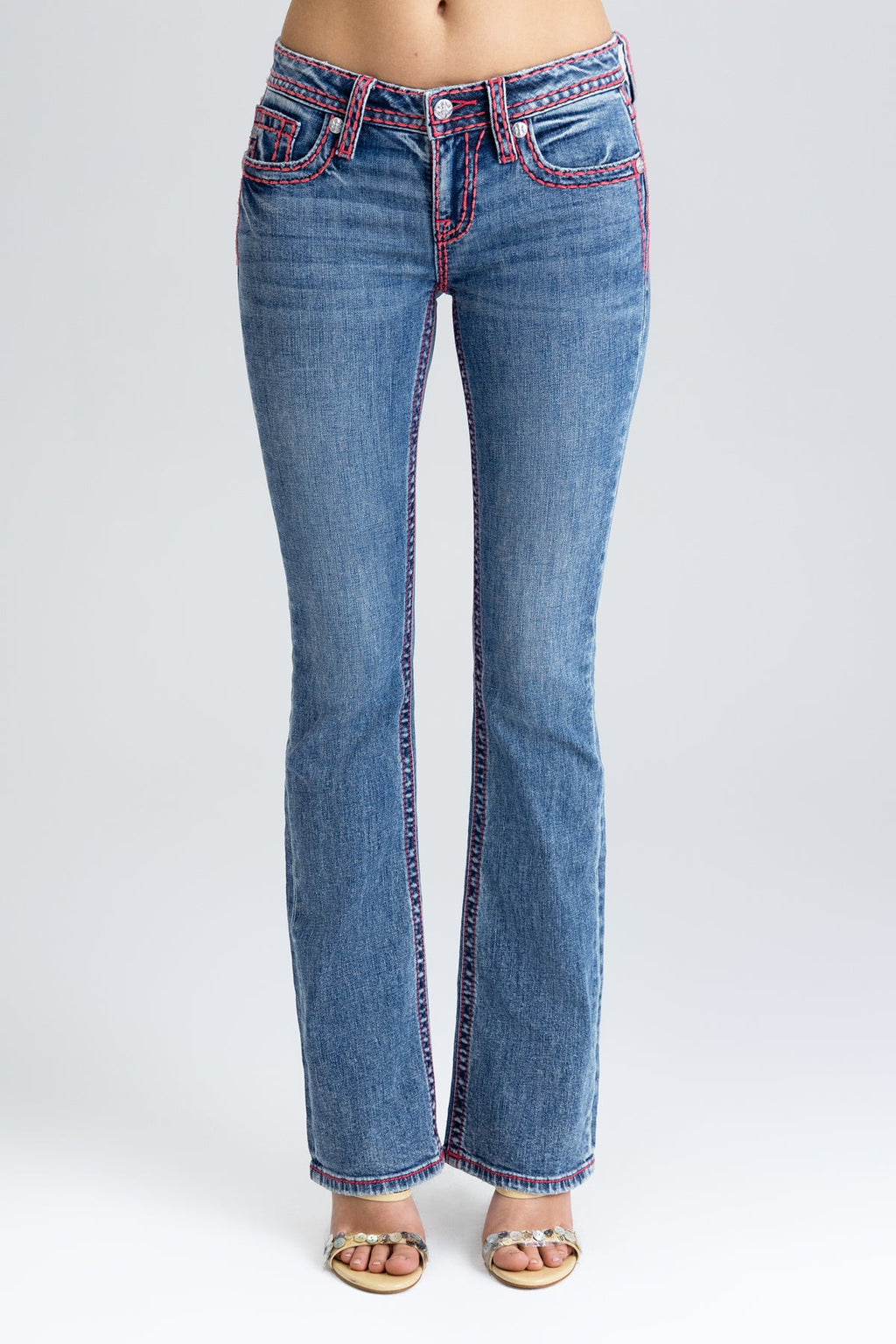 Axle Stitched Bootcut Jeans