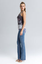Axle Stitched Bootcut Jeans