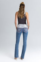Axle Stitched Bootcut Jeans