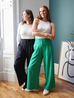 Lana - High Waisted Trousers - Green