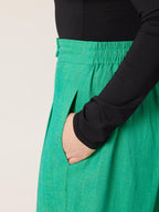 Lana - High Waisted Trousers - Green