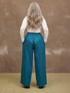 Lana - High Waist Trouser - Teal