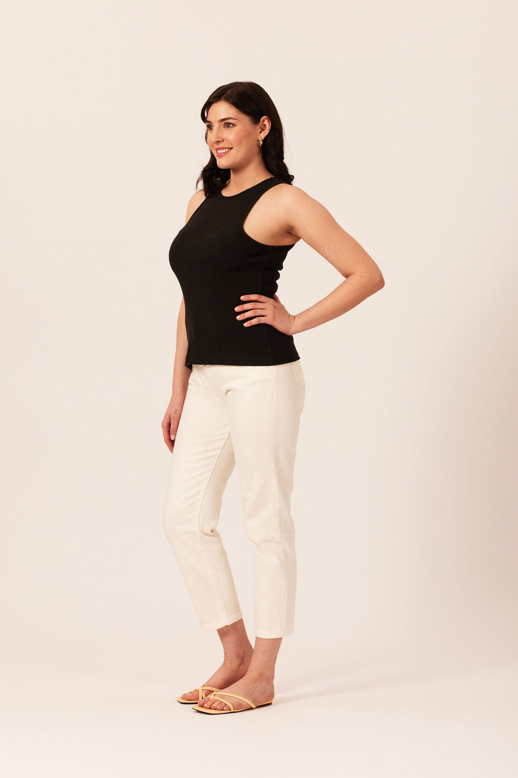 Laura-Joy - Ribbed Vest - Black