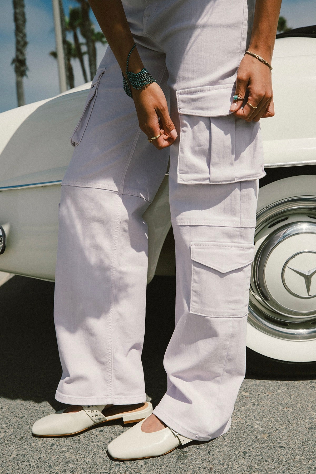 Lilac Cargo Wide Leg