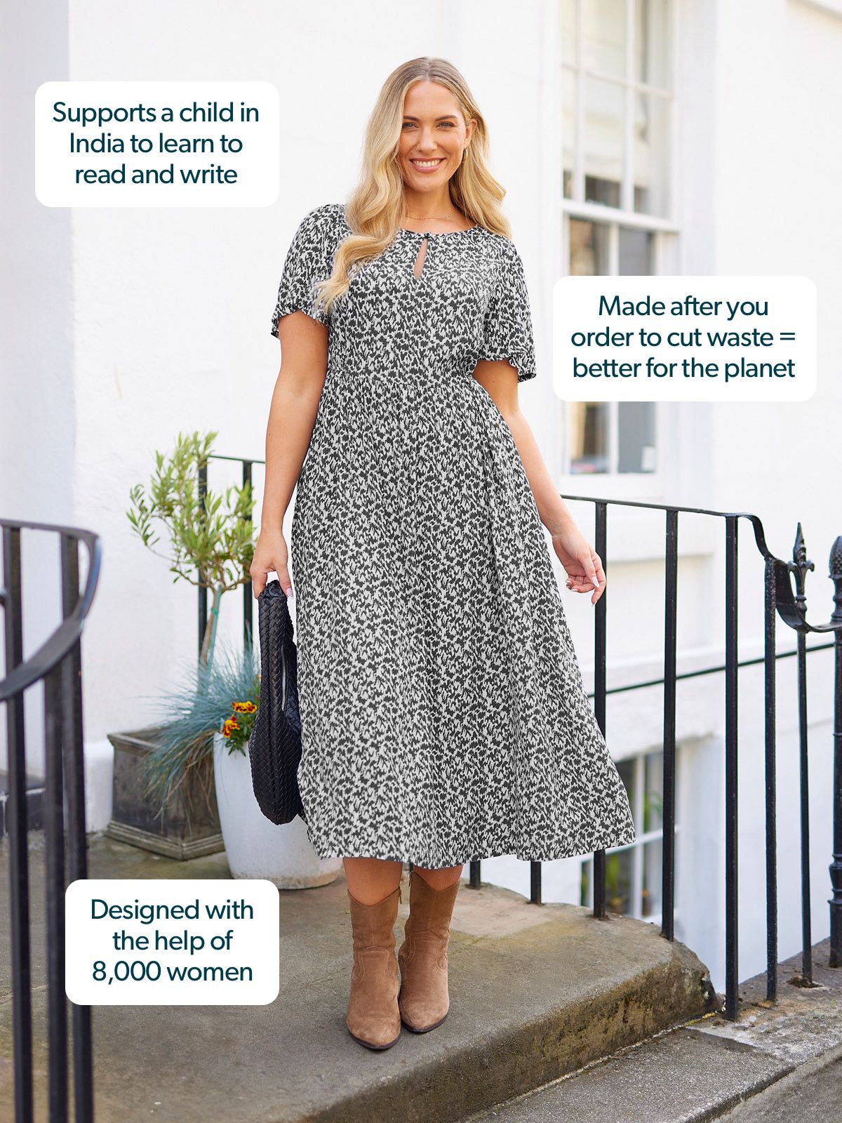 Lilah Monochrome Dress