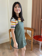 Lilah - Kids Pinafore Dress - Olive