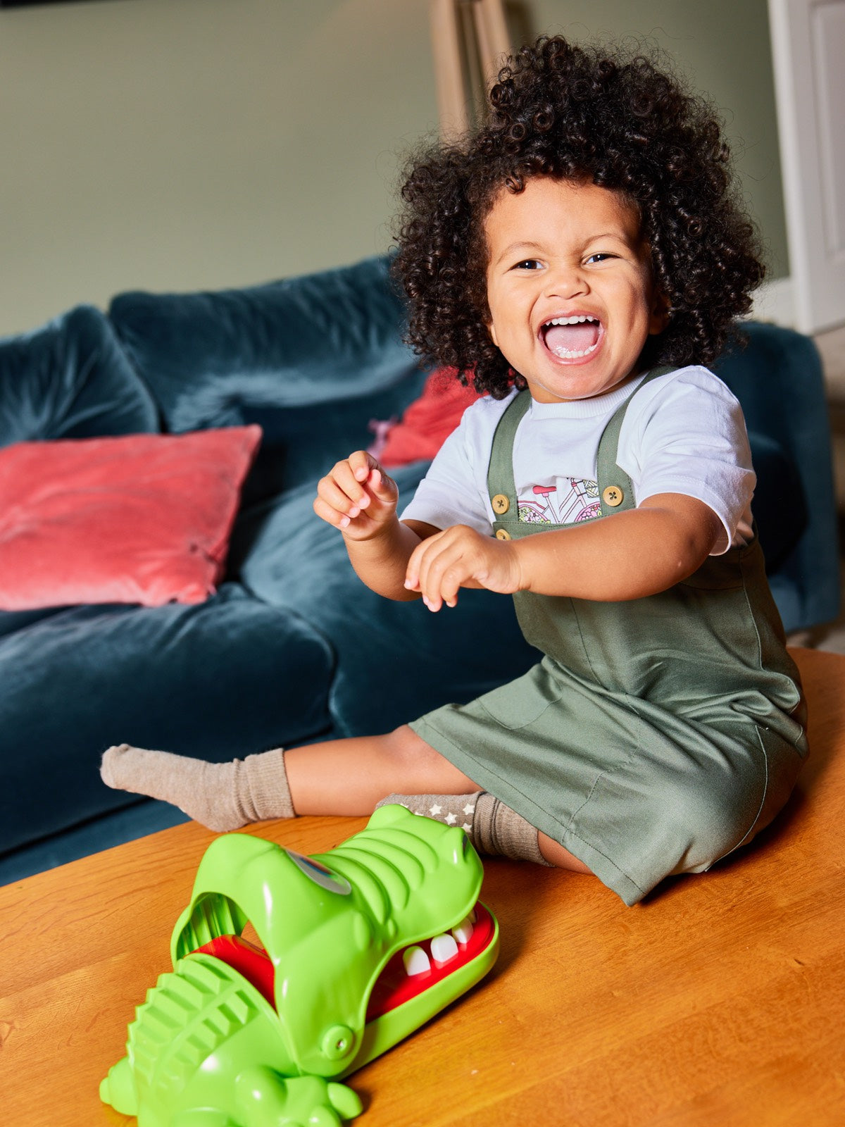 Lilah - Kids Pinafore Dress - Olive