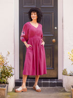 Lizzy Pink Embroidered Dress