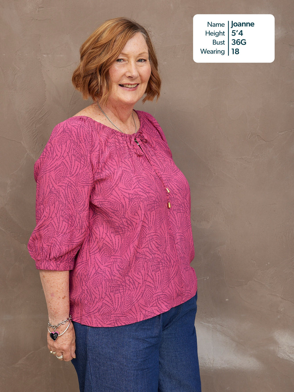 Lottie Top - Pink Abstract Dot Print