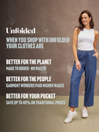 Lynn Drawcord Waist Trouser - Denim