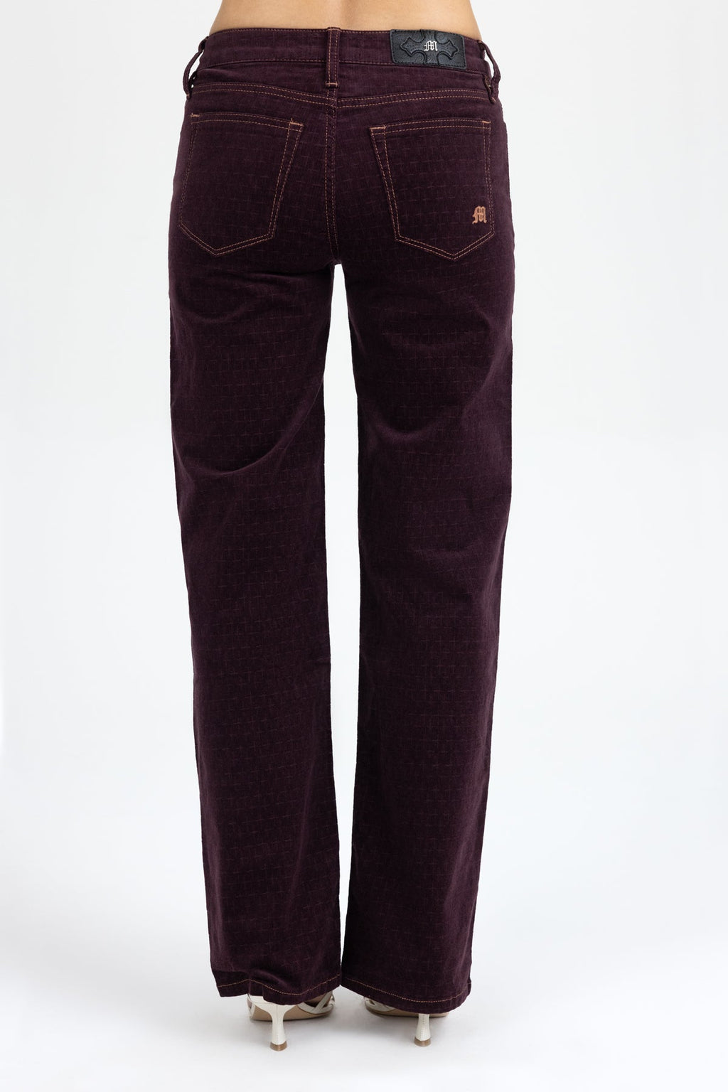 Ruby Velour Slim Wide