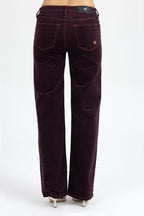 Ruby Velour Slim Wide