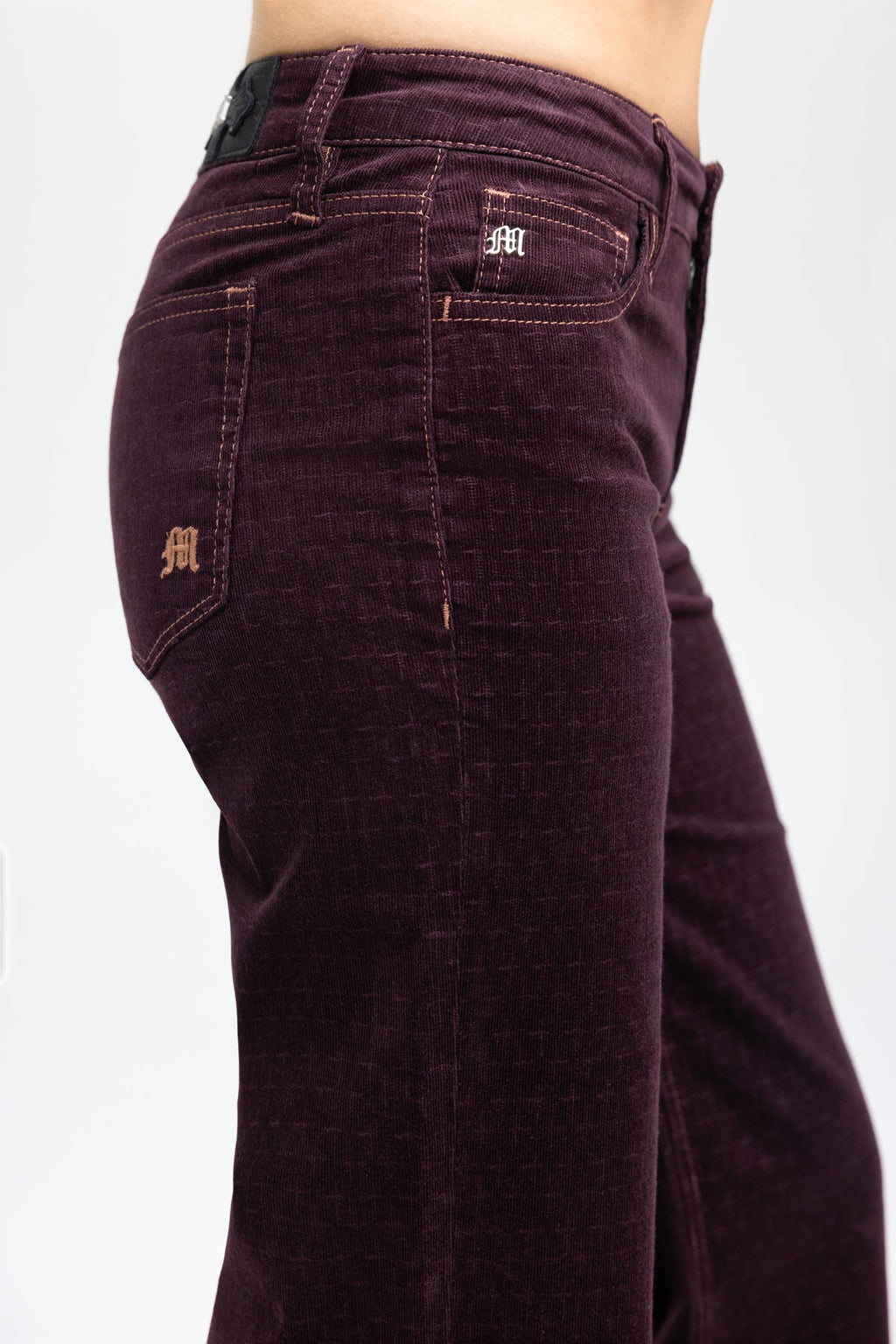 Ruby Velour Slim Wide