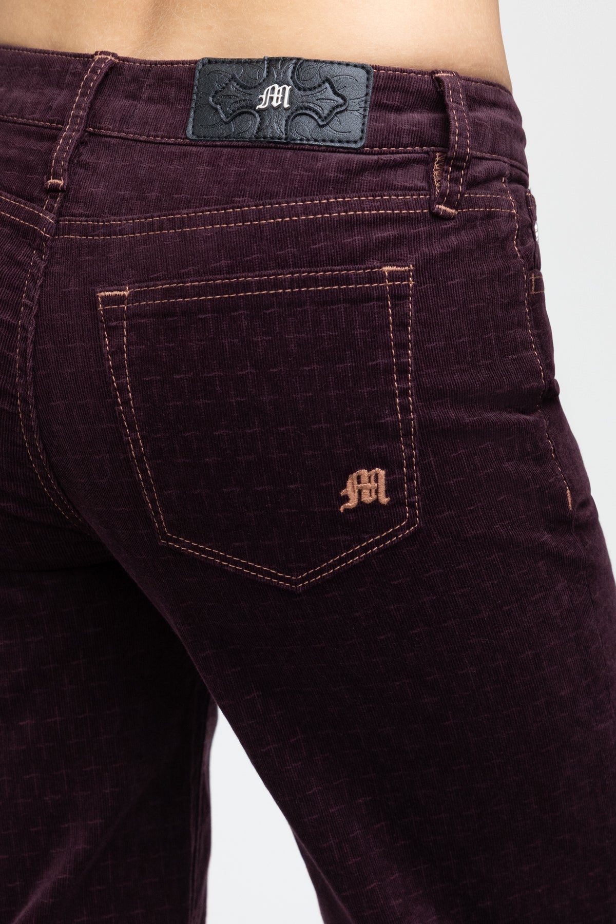 Ruby Velour Slim Wide