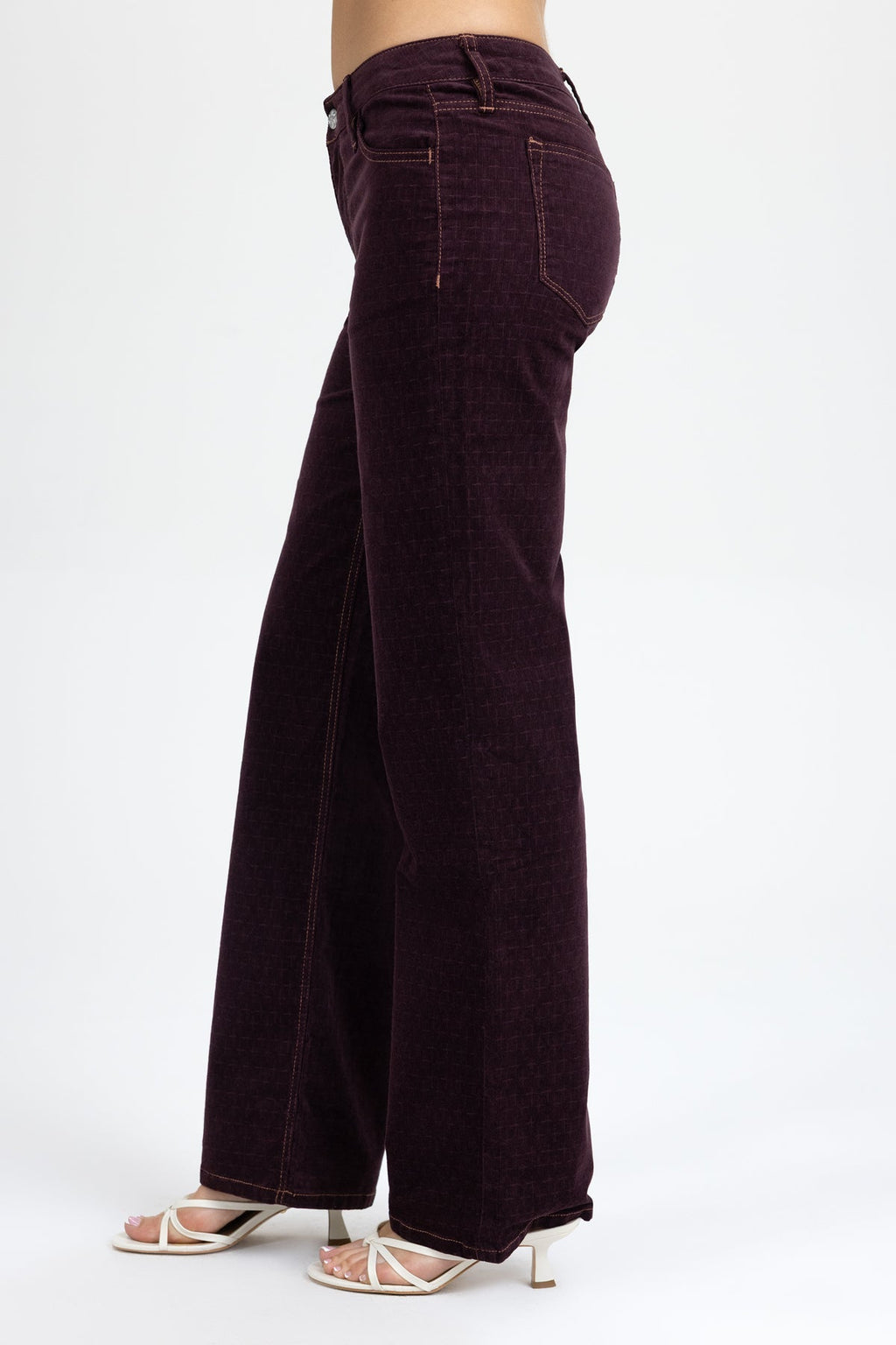 Ruby Velour Slim Wide