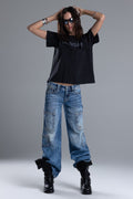 Cloud Acid Wash Utility Jeans