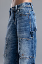 Cloud Acid Wash Utility Jeans