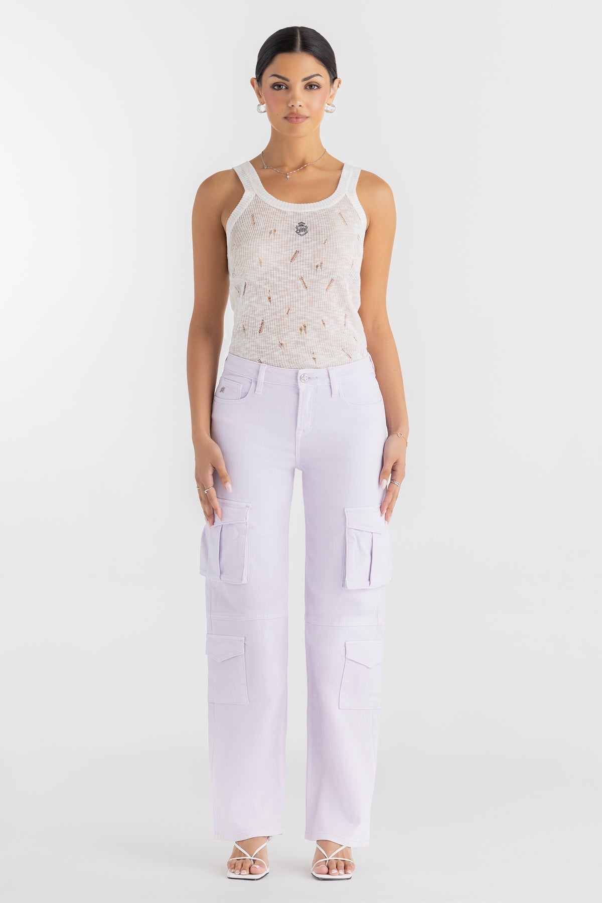Lilac Cargo Wide Leg
