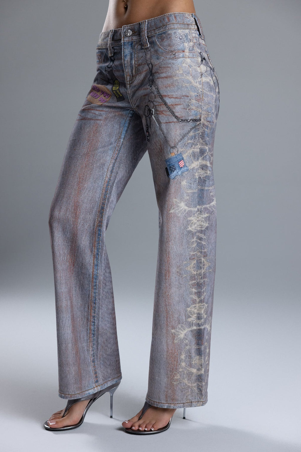 Mara Graphic Print Slim Wide