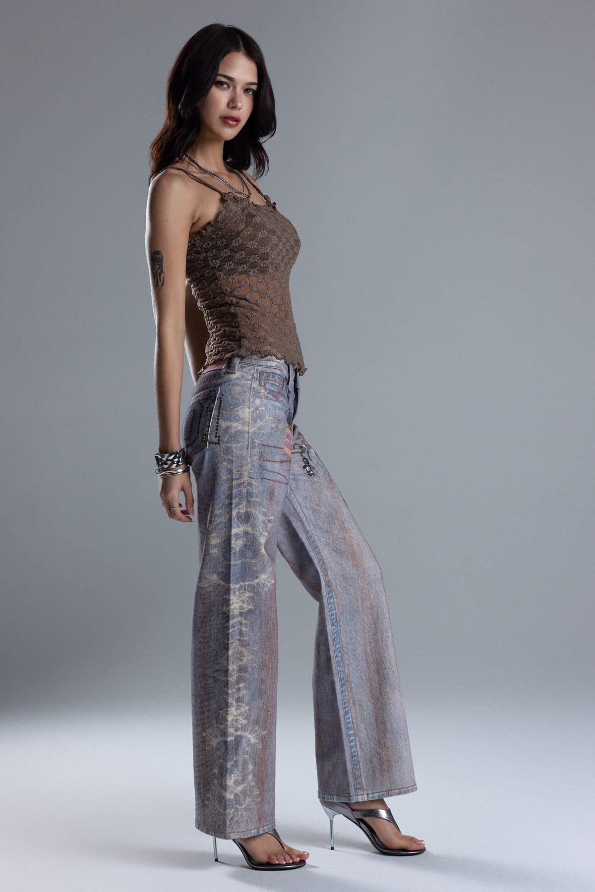 Mara Graphic Print Slim Wide