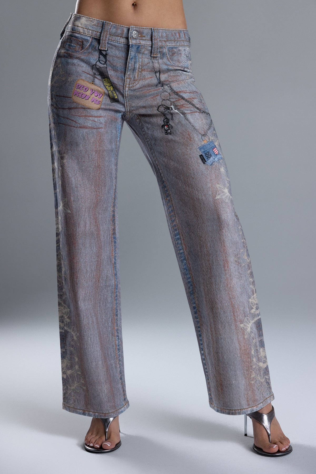 Mara Graphic Print Slim Wide