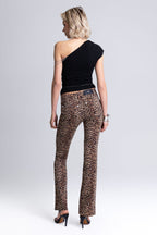 Zara Leopard Bootcut Jeans