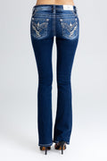 Nyah Cross Stitched Bootcut Jeans