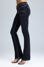 Ebony Stitched Bootcut Jeans